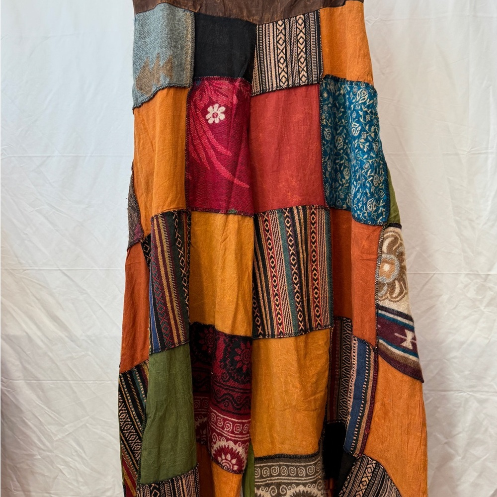 158 - Colorful Patchwork Wide Leg Pants